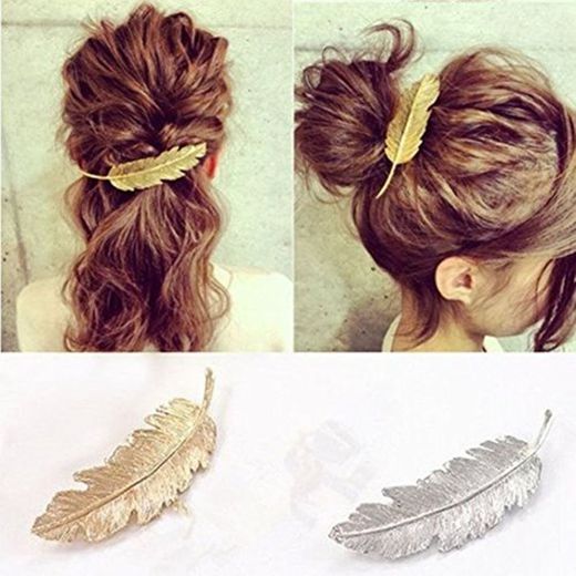 nikgic hoja de primavera Clips de pelo Pin pinza para pelo cabello broches para las mujeres las niñas boda 2pcs