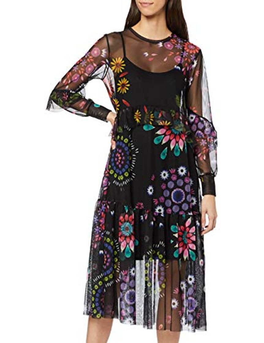 Social Desigual Vest_Portland Vestido, Negro