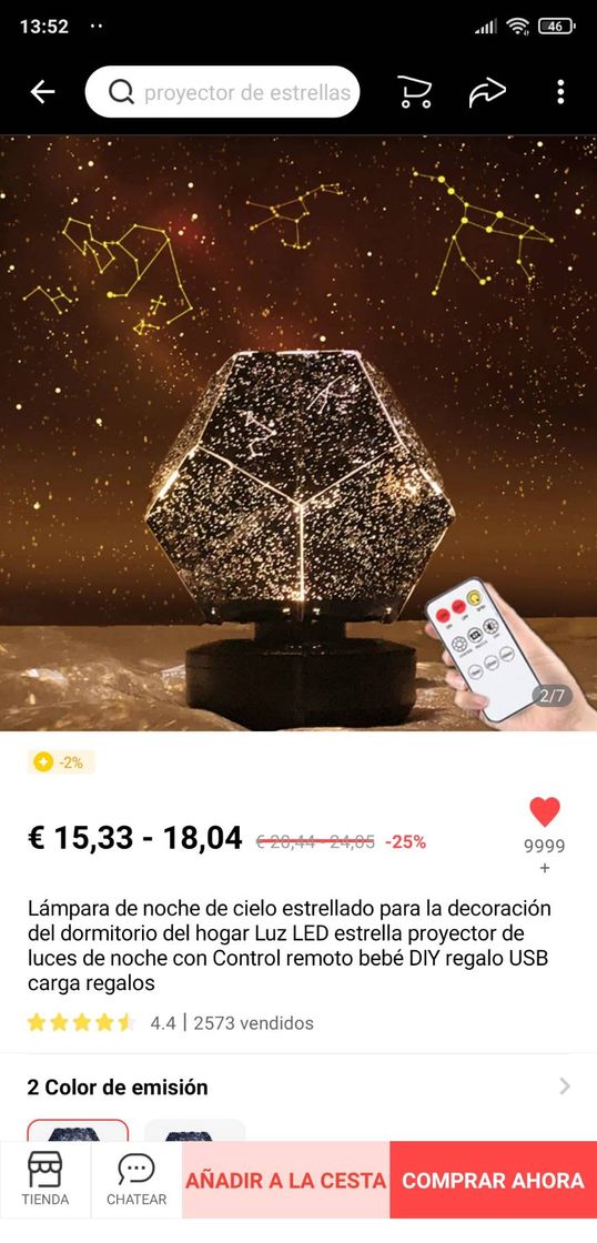 Moda Galaxia Proyector