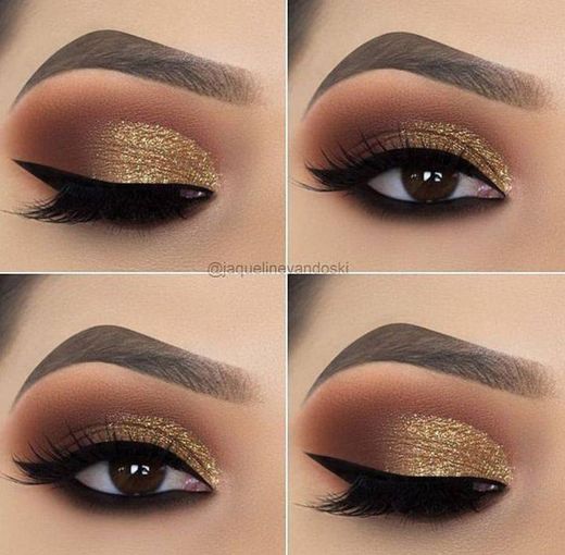 Make marrom com dourado