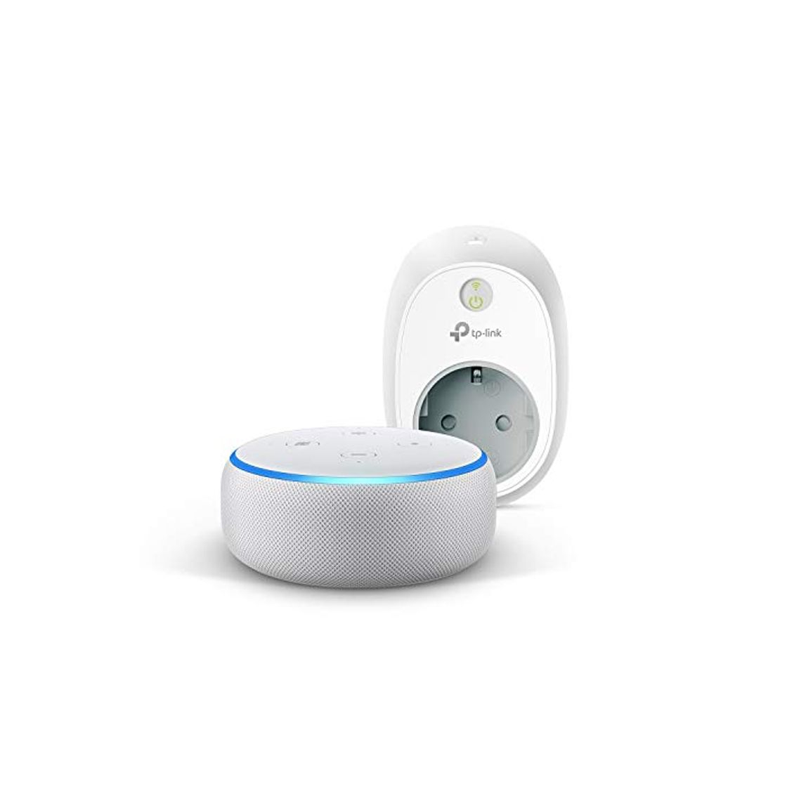 Producto Echo Dot (3.ª generación), tela de color gris claro