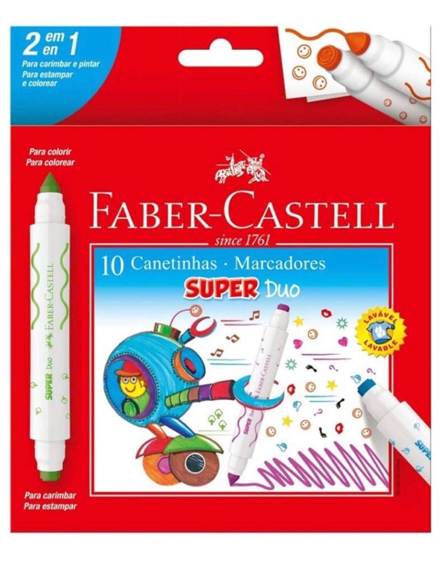 Producto Canetinha super DUO com carimbo da Faber castell