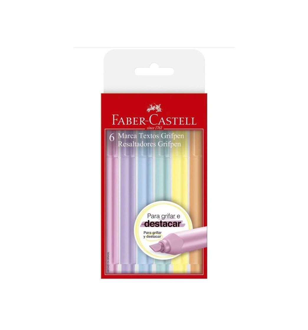 Product Caneta marca texto da Faber castell  6 cores pastéis 