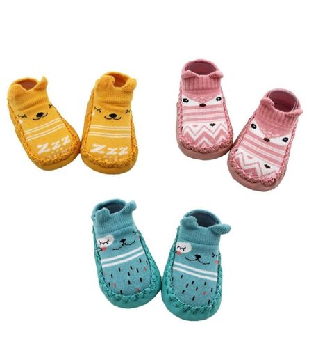 Pack 3 pares Zapatillas para bebés con suela antideslizante