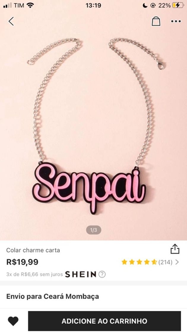 Fashion Colar senpai 