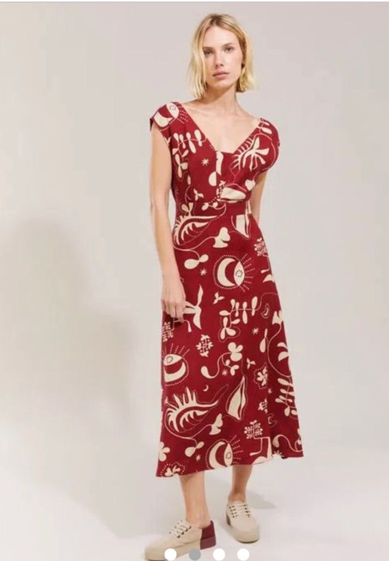 Moda VESTIDO MIDI ESTAMPADO HILMA VINHO