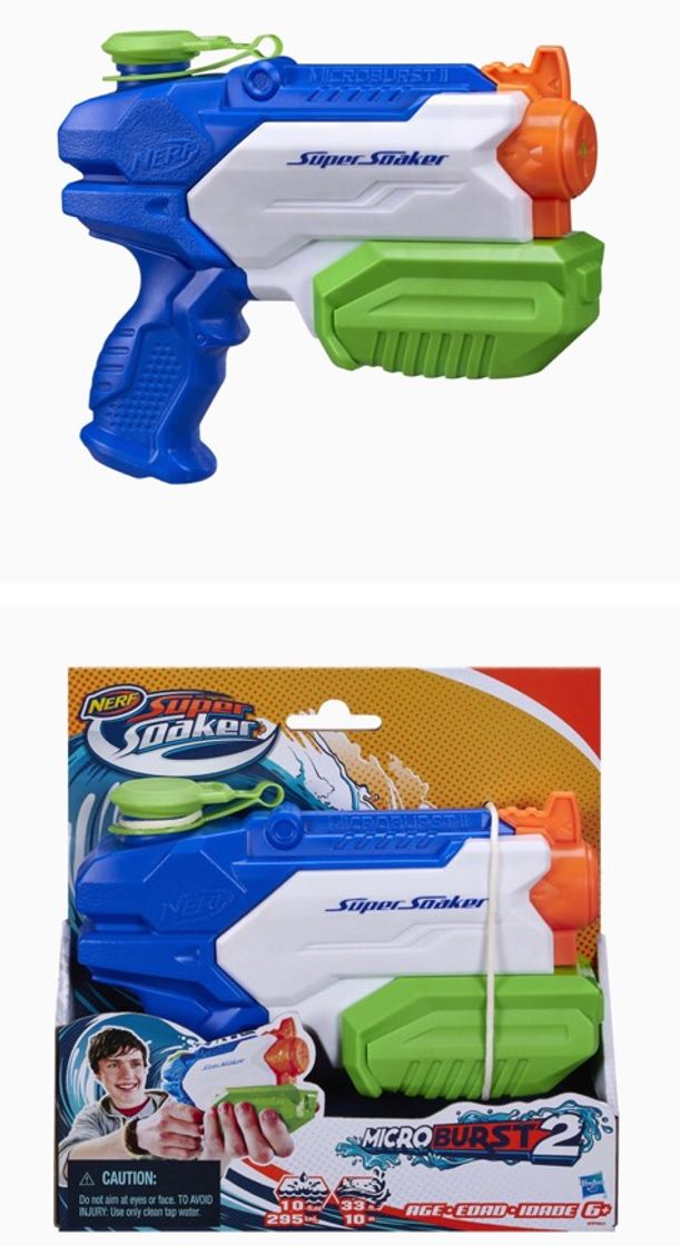 Fashion Super Soaker Lança Agua Nerf Ssoa Microburst Azul