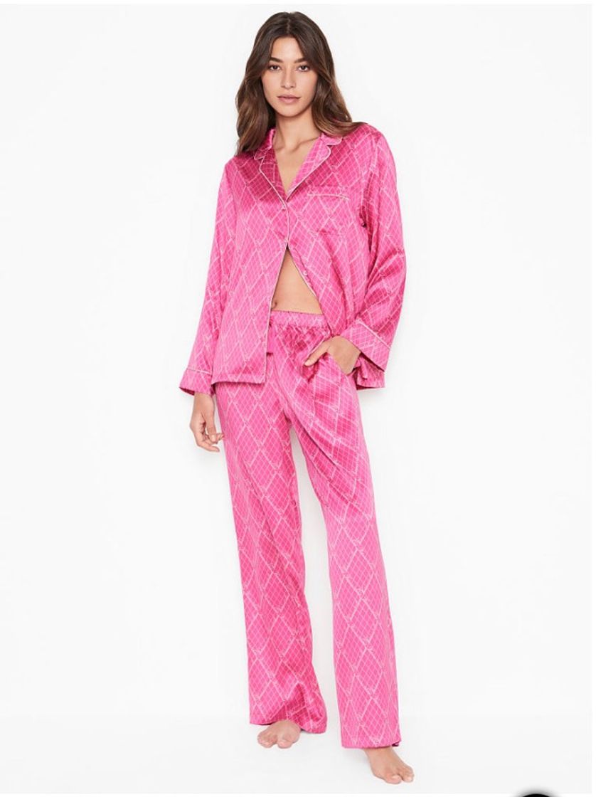 Moda Satin Long PJ Set