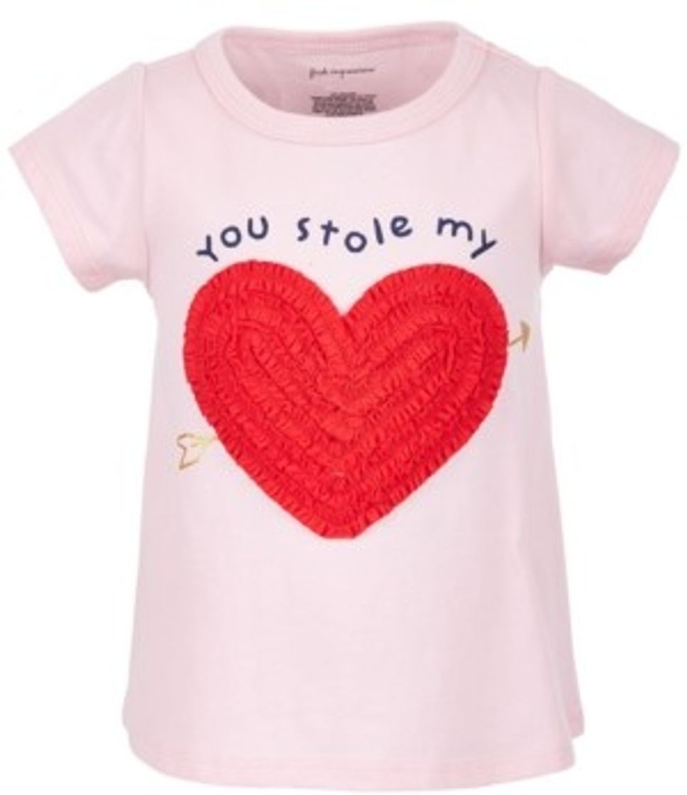 Fashion Toddler Girls Ruched Heart Cotton T-Shirt