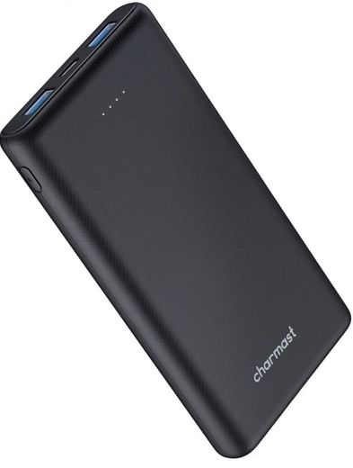 Charmast Batería Externa 10000mAh Cargador Portátil USB C Silm Powerbank con 3 Salida y 2 Entrada Compatible