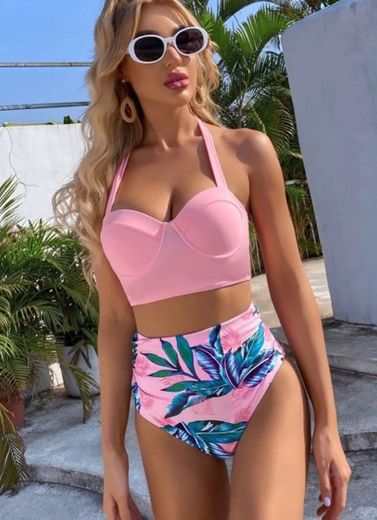 tropical sexy conjunto rosa