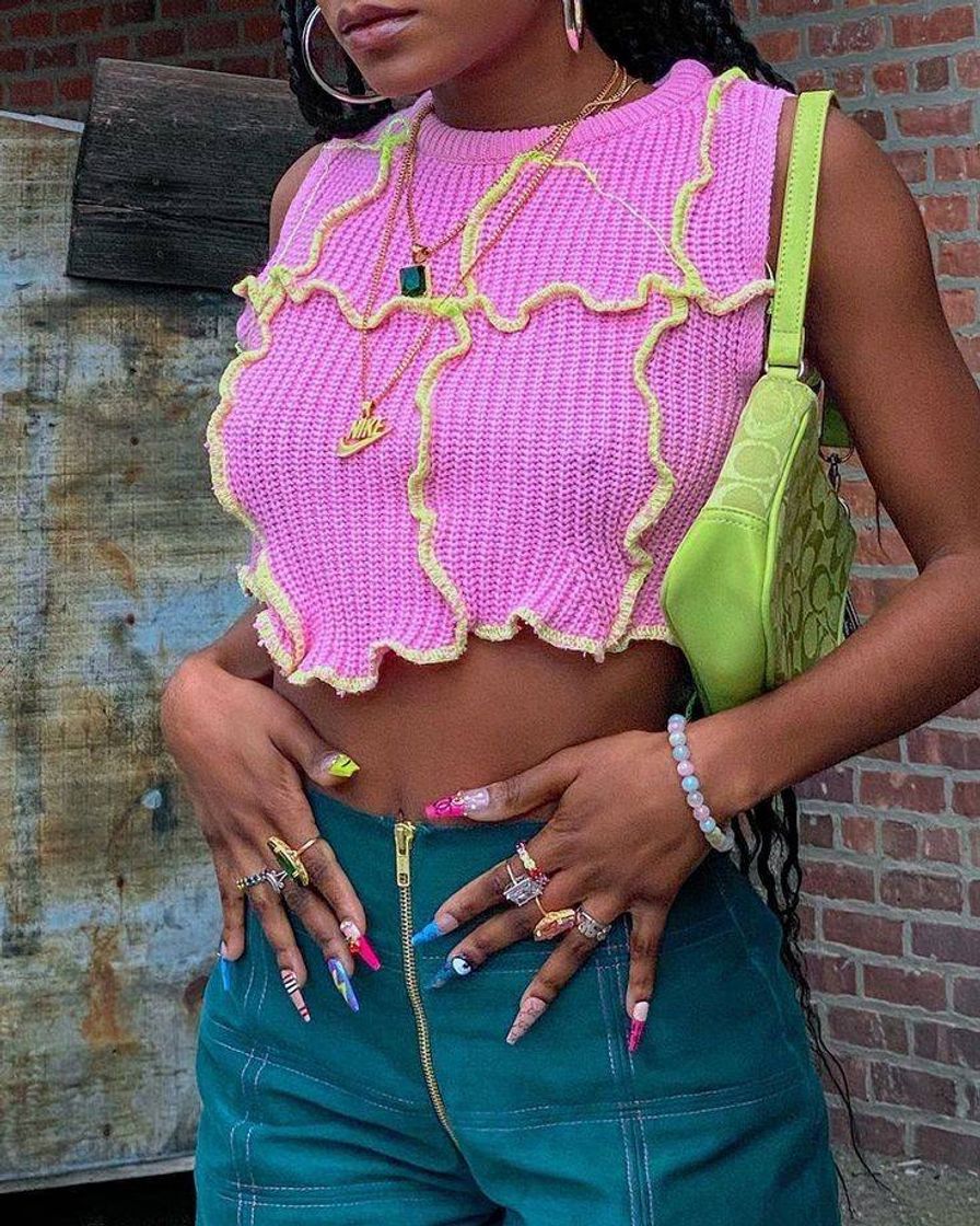 Social Cropped de crochê 