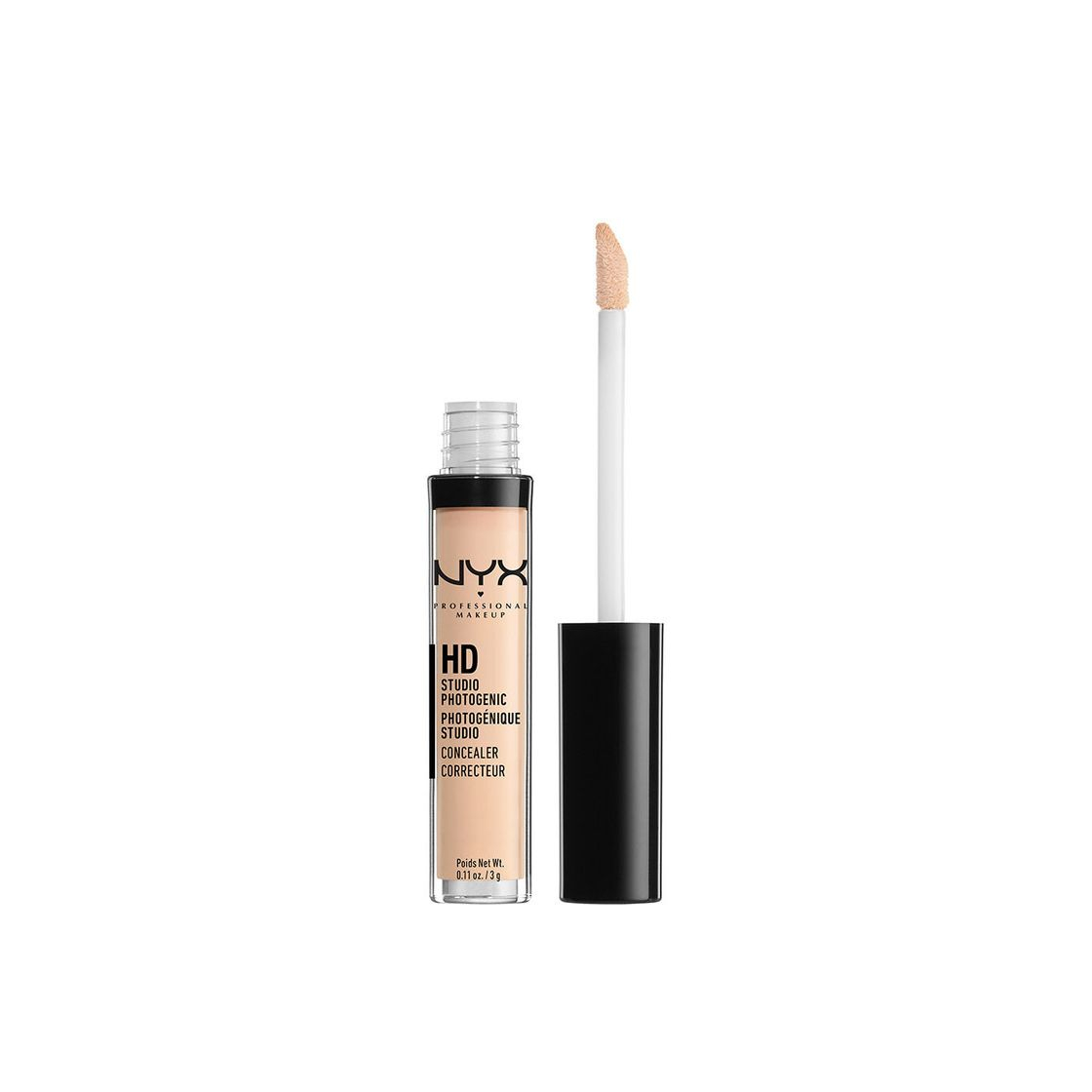 Social NYX Professional Makeup, Corrector de ojeras HD Photogenic Concealer Wand, Cobertura media-alta,