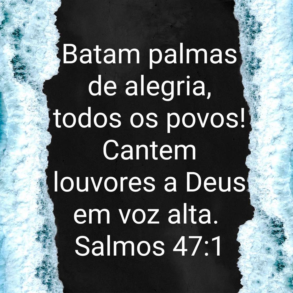 Fashion Salmos 47:1 Batam palmas de alegria, todos os povos! Cantem ...