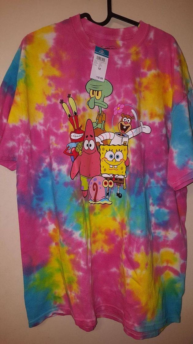 Moda Camisetão Tie Dye turma do Bob esponja