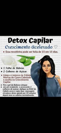 Detox capilar com babosa