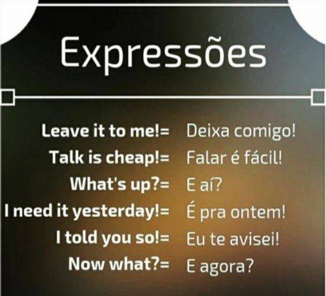 Fashion Expressões em inglês