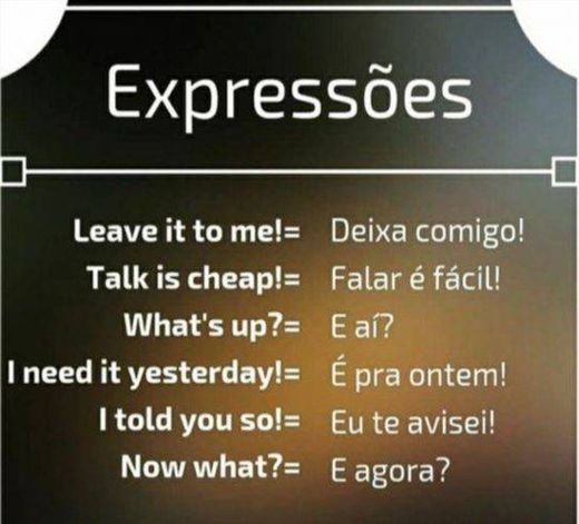 Expressões em inglês