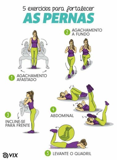 5 exercícios para perna.