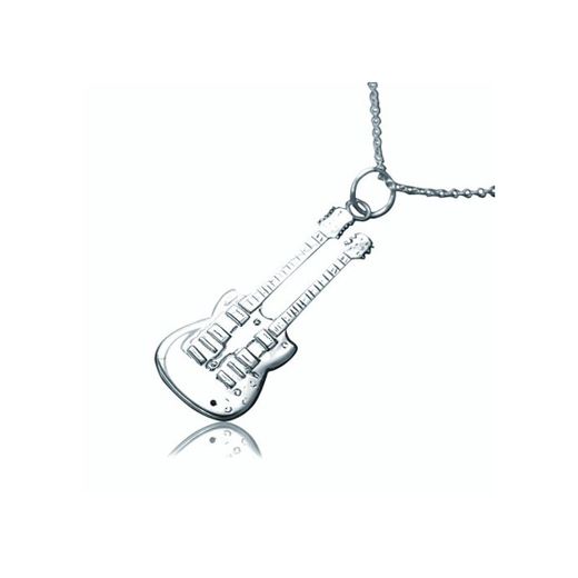 Plata de ley de doble mástil Gibson SG réplica de la guitarra eléctrica collar