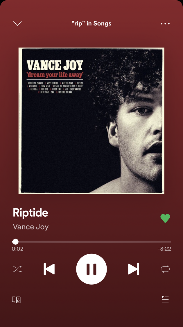 Canción Riptide