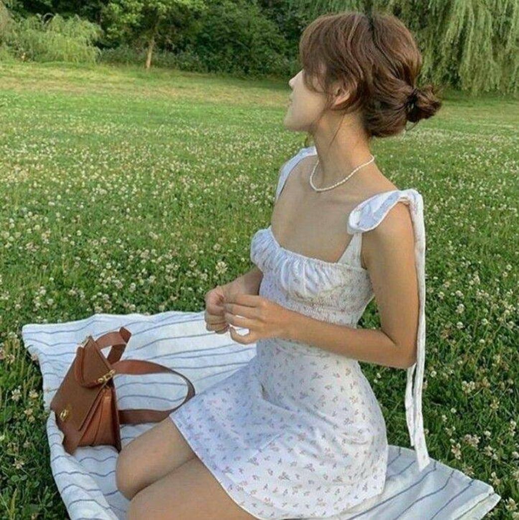 Moda Vestido branco piquenique 🌞🌞