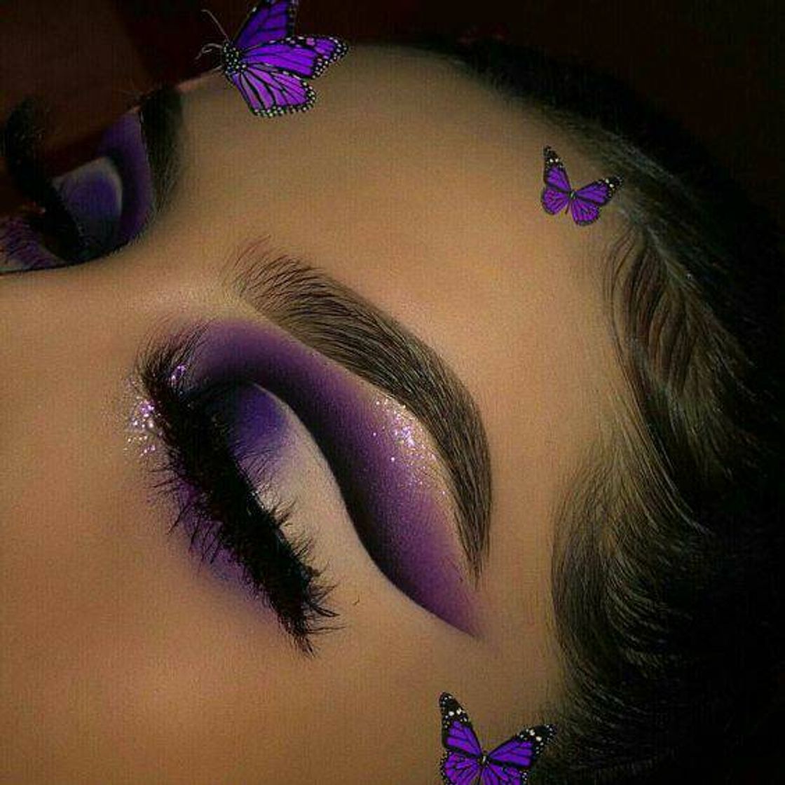 Fashion Maquiagem roxo brilhante🍇🍇