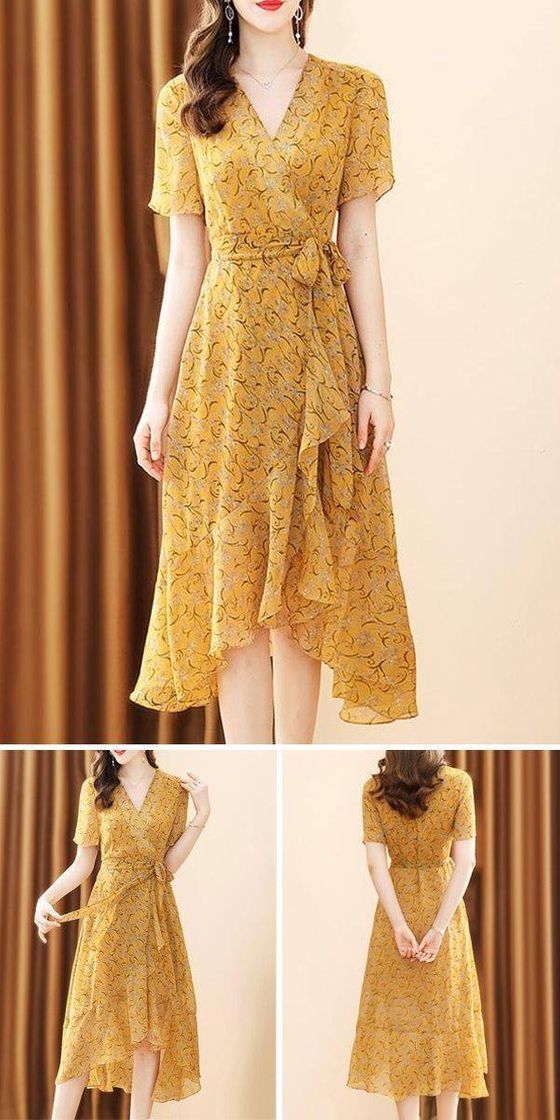 Moda Vestido lindo amarelo