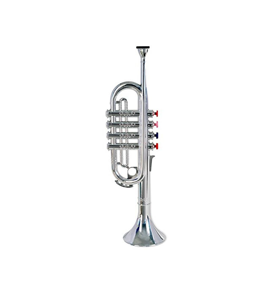 Social Bontempi- Trompeta con 4 Notas coloreadas, 37 cm