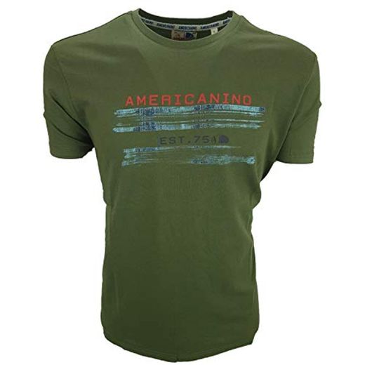 Americanino Camiseta de hombre de manga corta con diseño de Parícola