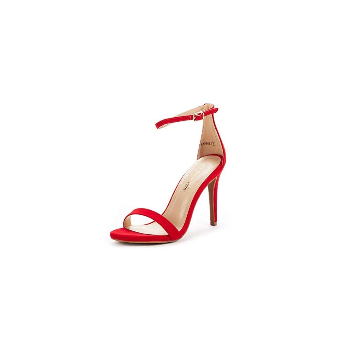 Product DREAM PAIRS Karrie Sandalias de Tacón Alto Aguja Ante para Mujer Rojo