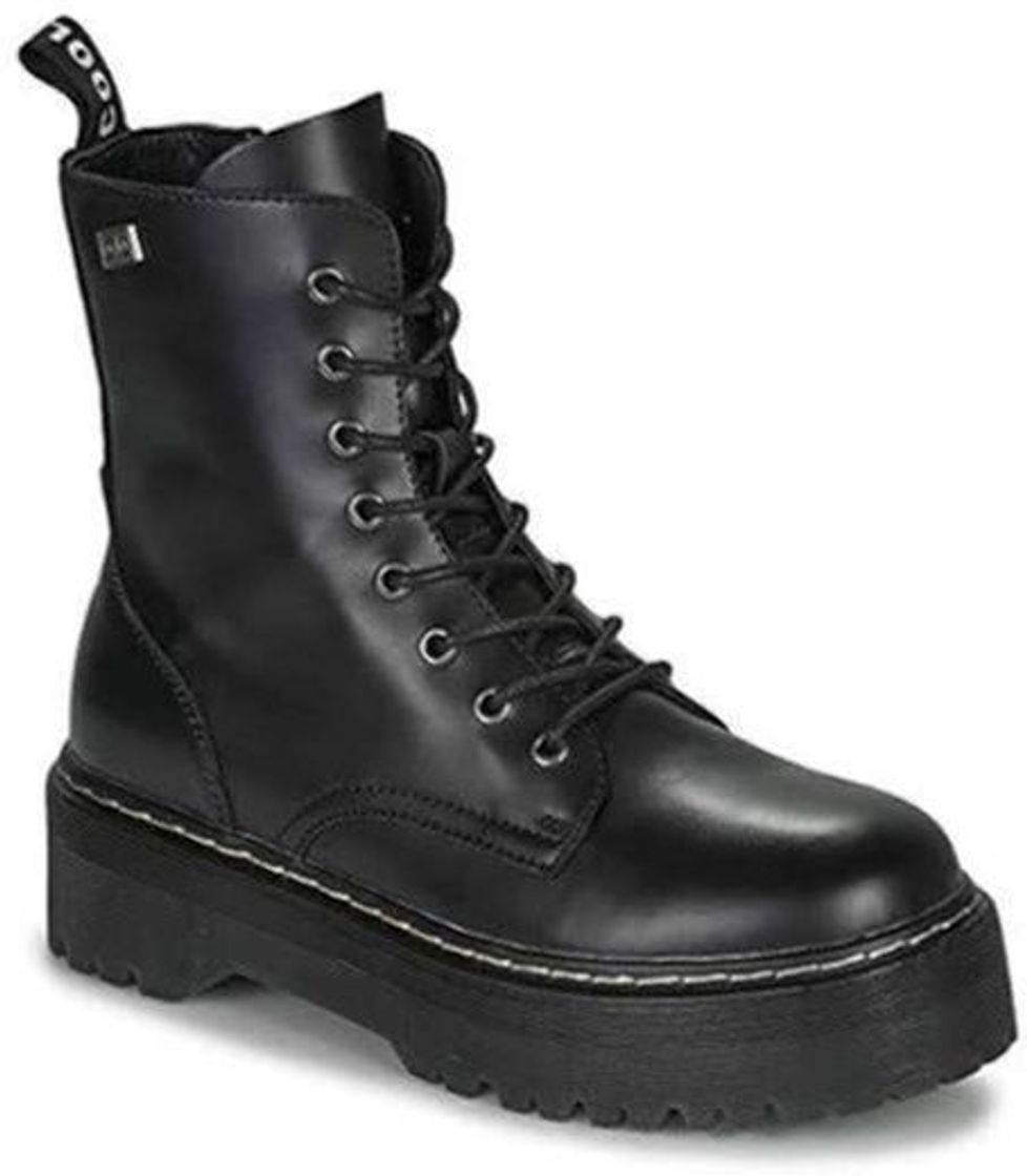 Moda COOLWAY Abby, Botas Militares para Mujer, Negro