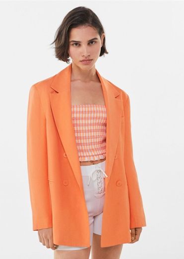 Blazer lino naranja