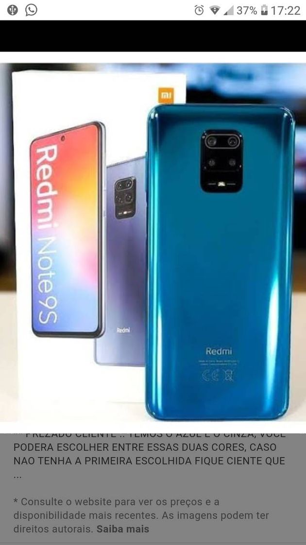 Social Redmi Note 9S - Smartphone con Pantalla 6,67” FHD