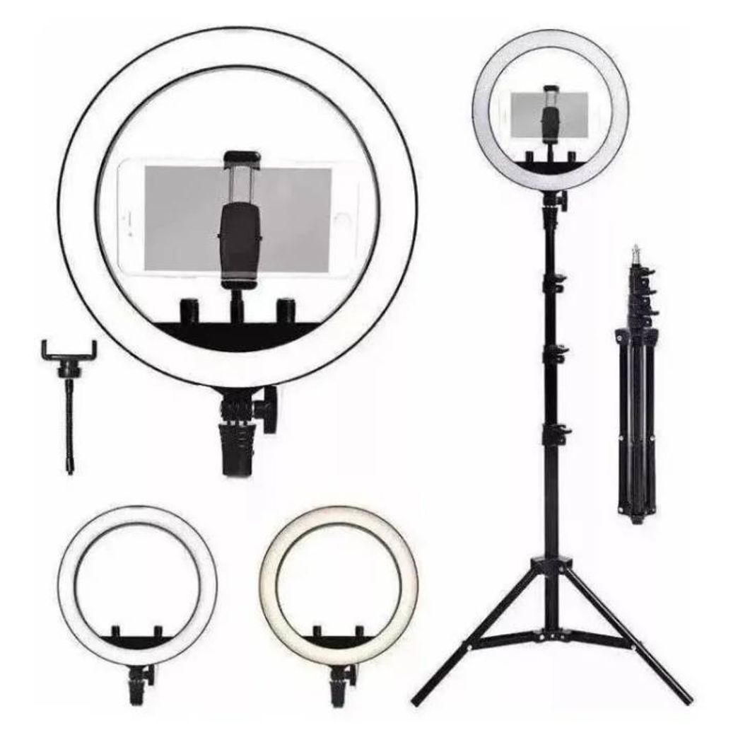 Fashion Ring Light Tripé Iluminador Led Portátil 26cm + Tripé 210cm