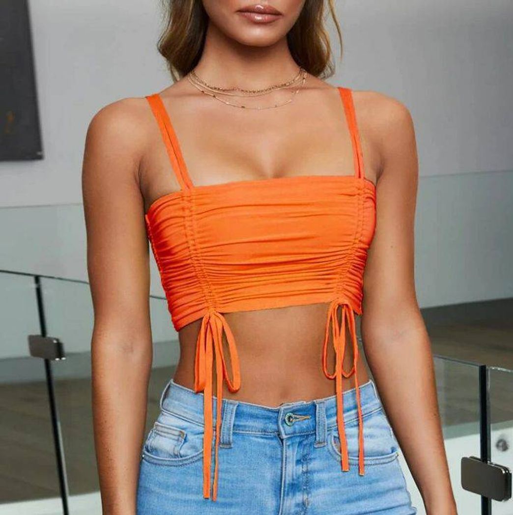 Fashion Cropped laranja