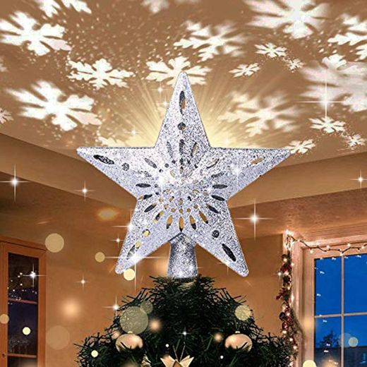Estrella de Navidad para Árbol con Proyector LED