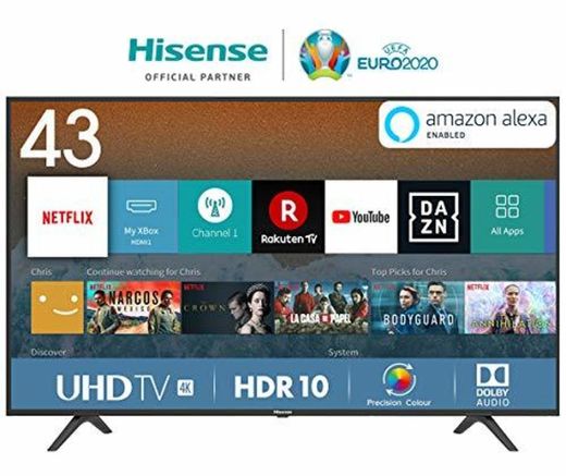 Hisense H43BE7000 - Smart TV ULED 43' 4K Ultra HD con Alexa