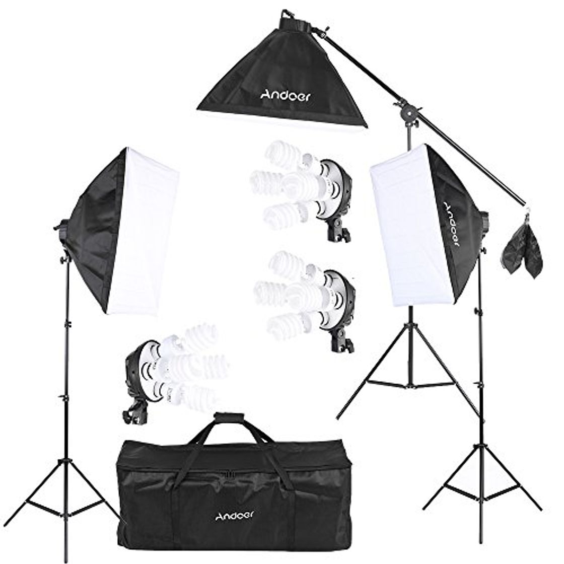 Moda Kit de iluminação Andoer Softbox para vídeo em estúdio fotog