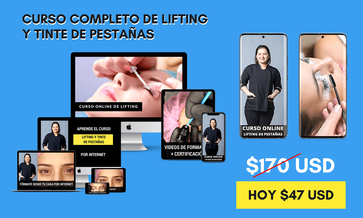 Moda Curso completo de lifting y tinte de pestañas