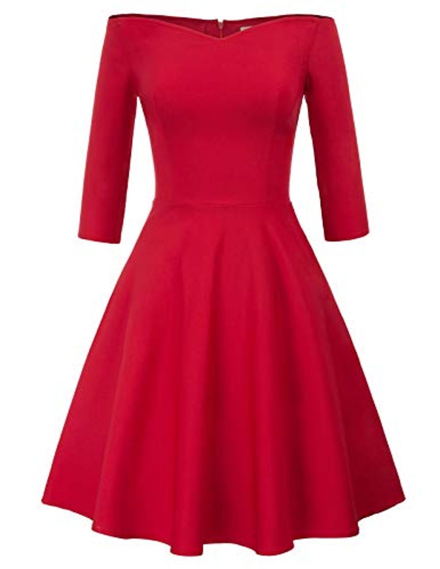 Social GRACE KARIN Mujer Vintage Vestido de 1950s para Cóctel Fiesta Vino XL