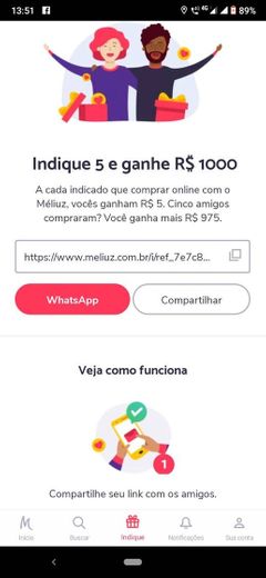 Ganha 5 REAIS por cada indicação