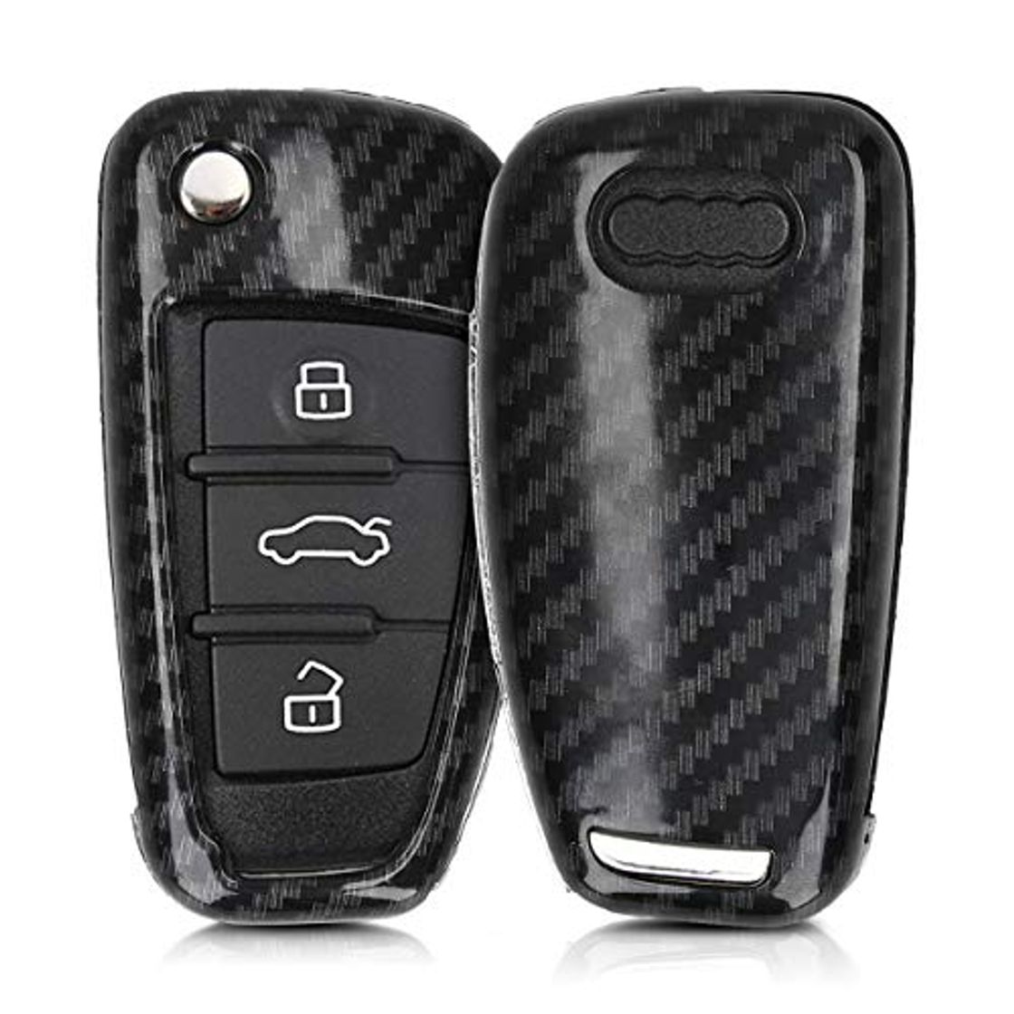 Productos kwmobile Funda Compatible con Audi Llave de Coche Plegable de 3 Botones