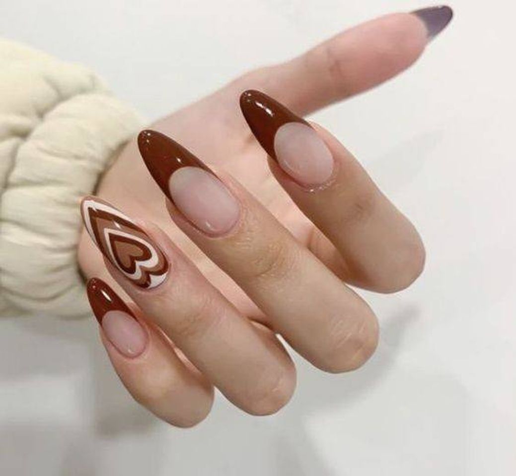 Fashion heart in nails