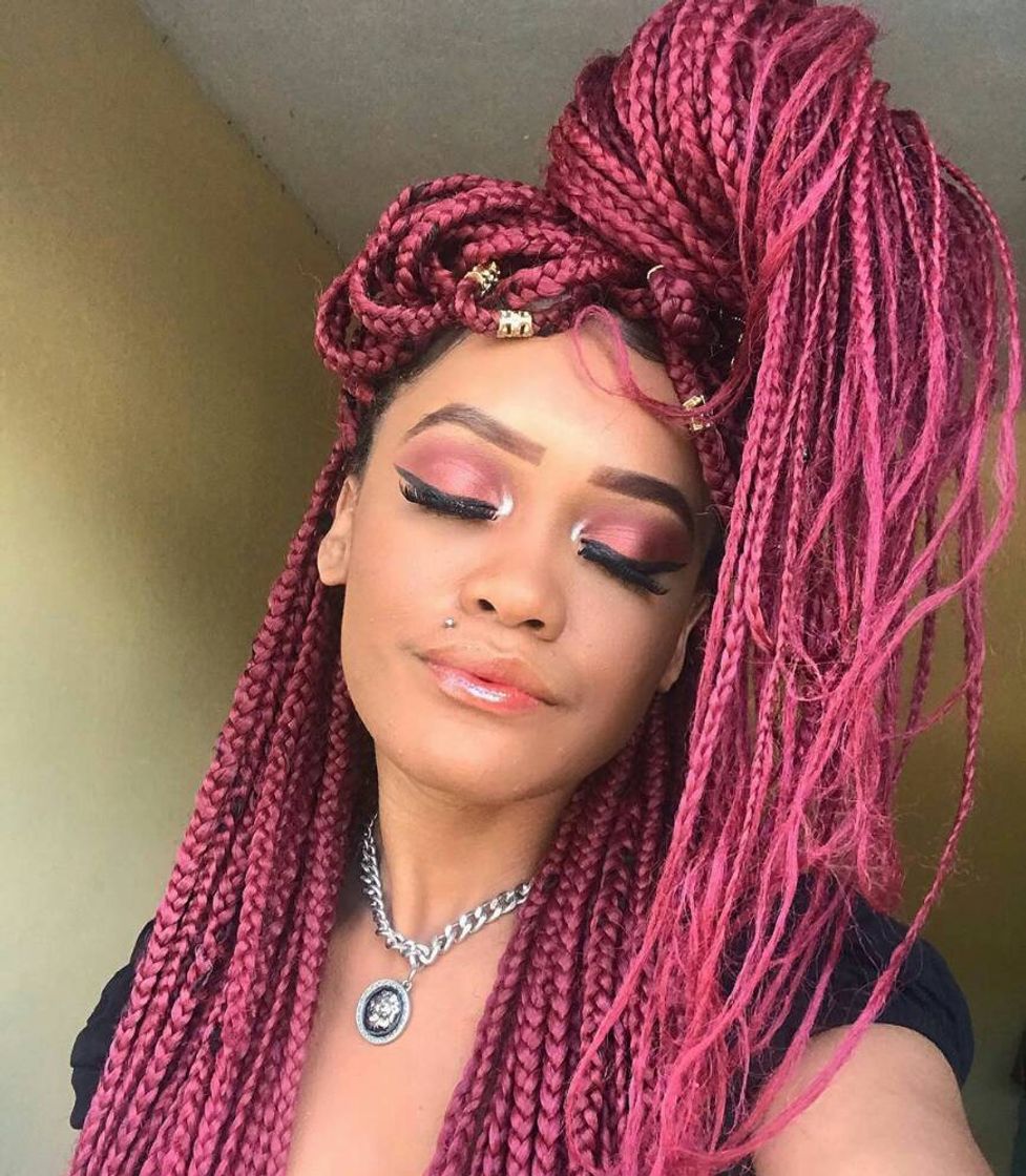 Moda Box Braids Rosa escuro