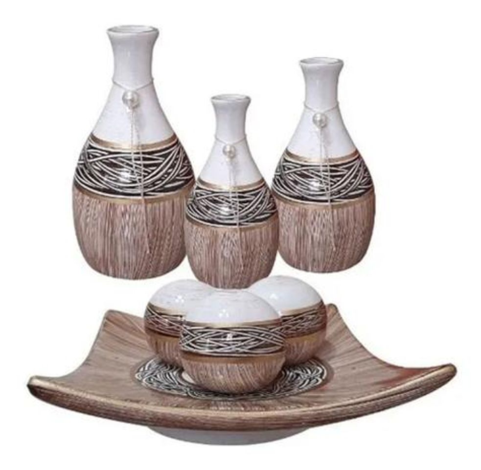 Fashion Trio Vasos Cerâmica Bandeija Com Bolas Decoração Rack .