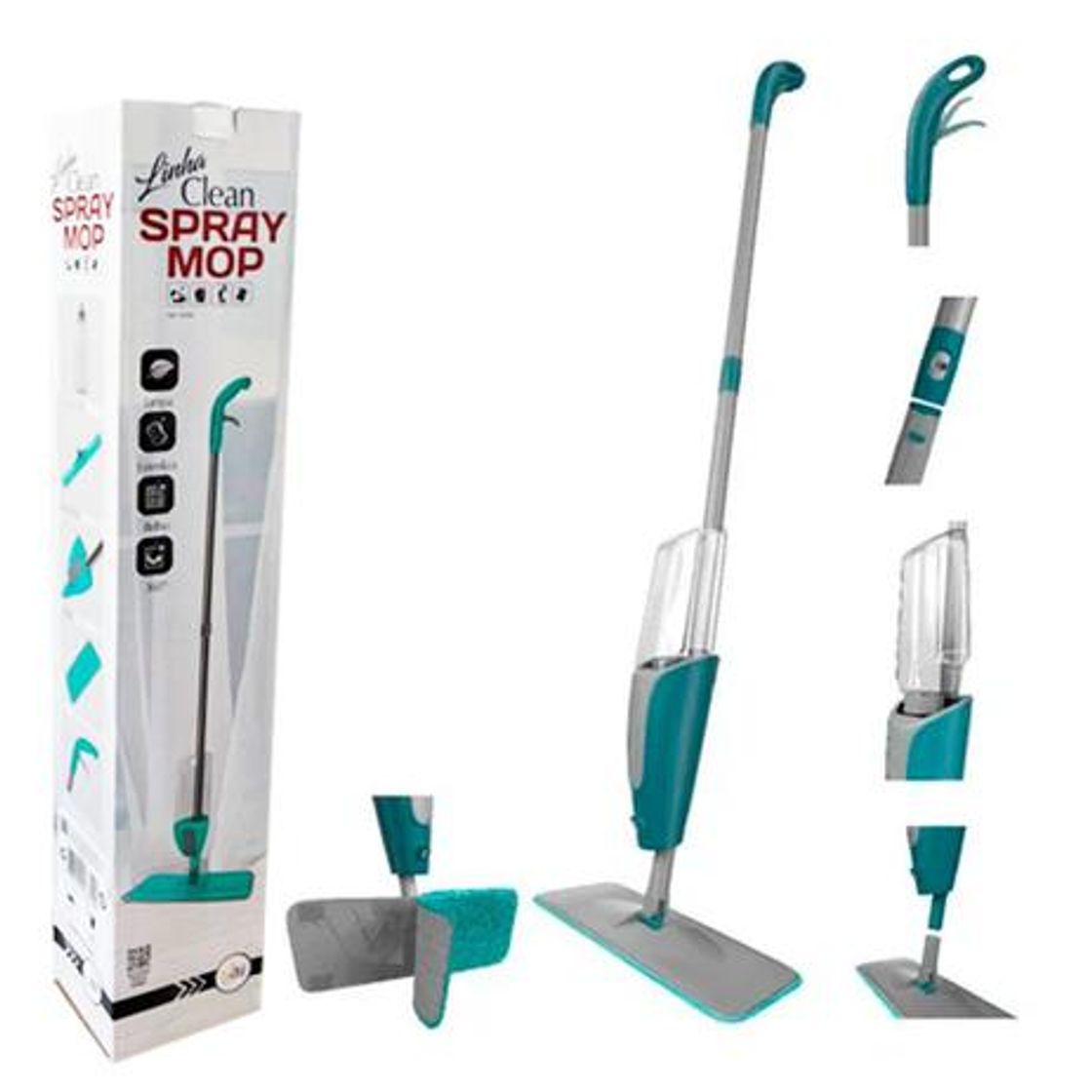 Moda Spray Mop Esfregão Com Reservatório De Água + Microfibra 🛒