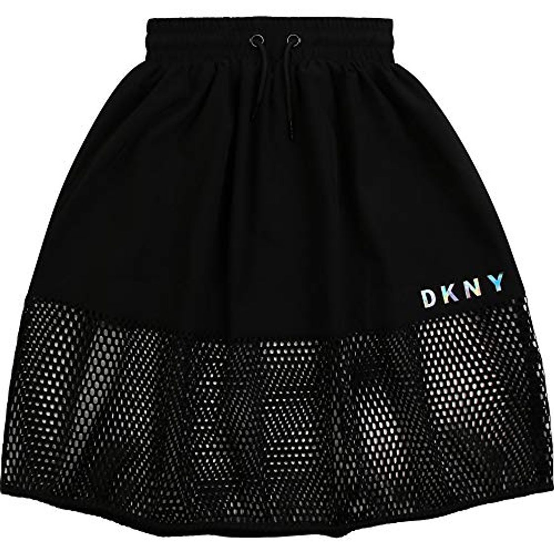 Moda DKNY Falda Acampanada bimateria Joven Negro 10AÃ‘OS