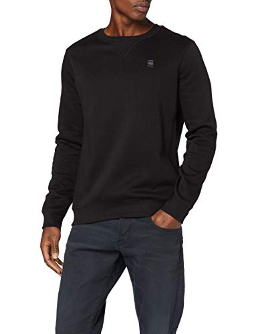 Moda G-STAR RAW Premium Basic suéter, Negro