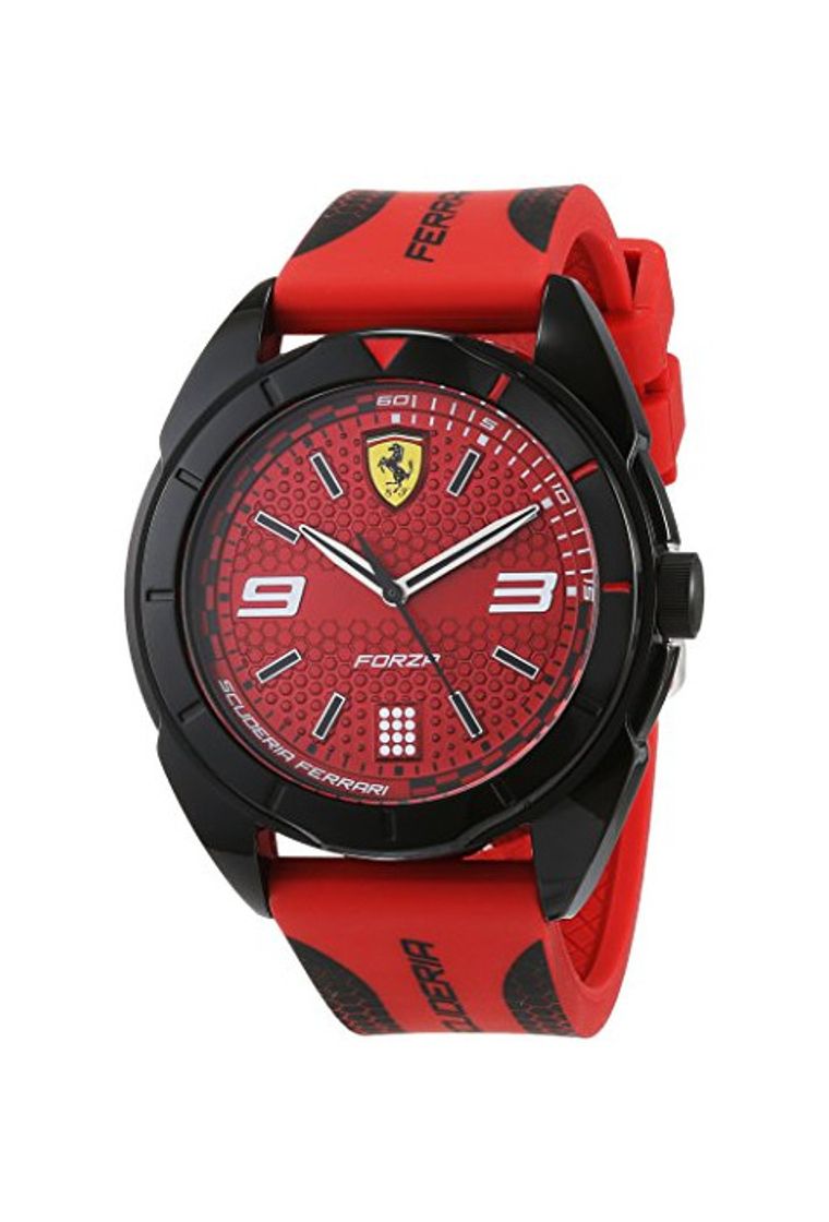 Moda Scuderia Ferrari Reloj Analógico para Hombre de Cuarzo con Correa en Silicona